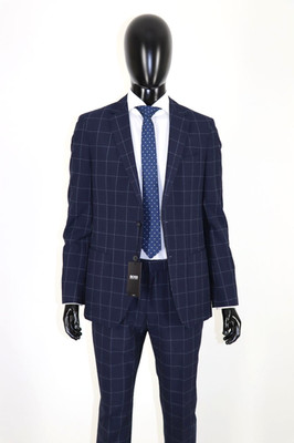 HUGO BOSS Anzug, Mod. Nolin2/Brider1, Gr. 50 / US 40R, Slim Fit, Dark Blue