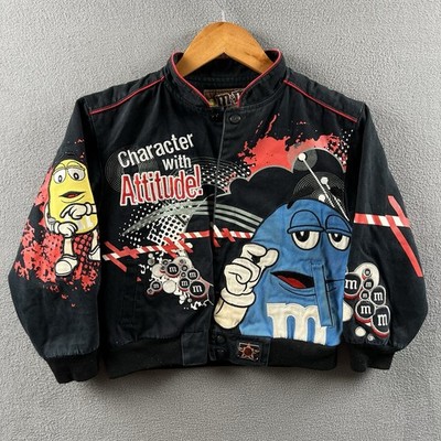Vintage M&Ms Jacket Youth Small JH Design Racing NASCAR Fully Embroidered 90s