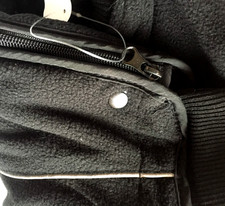 Hundeoverall schwarz Hundemantel black Gr. 55 Rückenlänge Fleece weich OVE100