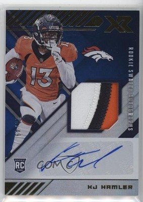 2020 Panini XR Rookie Swatch Blue /49 KJ Hamler #RSA-KJ Auto RC r9d