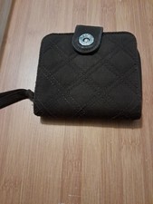 Vera Bradley Black Front Snap Wallet