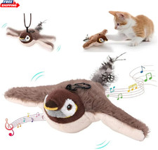 USB Interactive Flying Bird Cat Toys Electronic Pet Simulation Sparrow Toy US