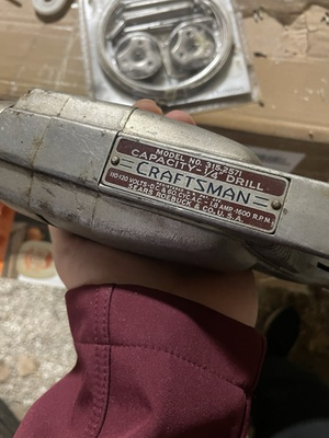 #ad #ad Vintage 50s Sears Craftsman Electric .25quot; Drill Aluminum No. 315.2571 Works RARE $20.00