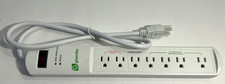 New 7-Outlet Surge Protector Heavy-Duty White Power Strip with Extension Cord