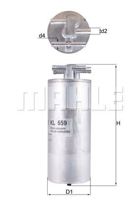 Mahle Kl659 Kraftstofffilter Audi A6-image