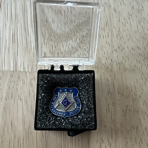 Pin solapa insignia club cuadrado aplicación de la ley masónica vintage - Imagen 4 de 10