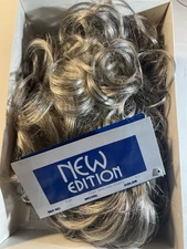 Jon Renau Wig Partial Lace Wig Color #51 Short Bob Style New In Box  Grey/Curly