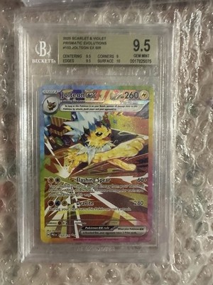 JOLTEON EX 153/131 BGS Pokémon Card English Prismatic Prismatisch Karten Blitza