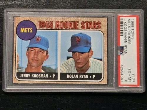 1968 Topps #177 Nolan Ryan Jerry Koosman Rookie Stars Mets PSA 6