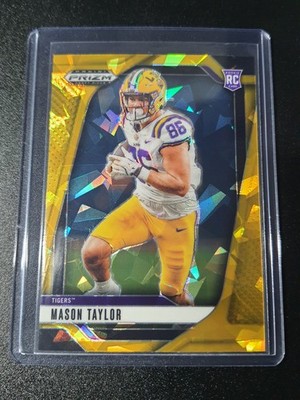Mason Taylor - Prizm Draft Picks 2025 - Jets, LSU Tigers - Gold Ice - RC