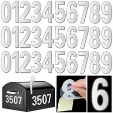 Reflective Mailbox Numbers 3 Inch Self Adhesive 0-9 Vinyl Number Waterproof