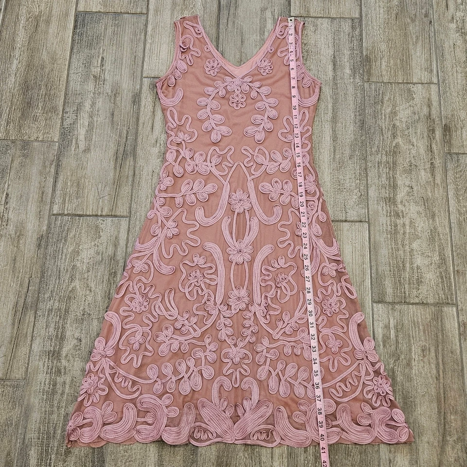 Vestido camafeo Sundance para mujer talla PS hada romántico jersey malla cinta sin mangas Foto 4 de 4