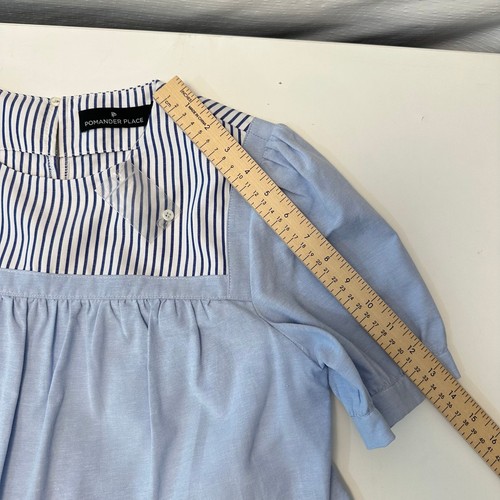 Tuckernuck Pomander Place Striped Quinn Babydoll Dress Size M Blue Coastal - Picture 12 of 12