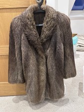 Vintage Long Hair Beaver Fur Coat. Oversized Would Fit UK 10-16
