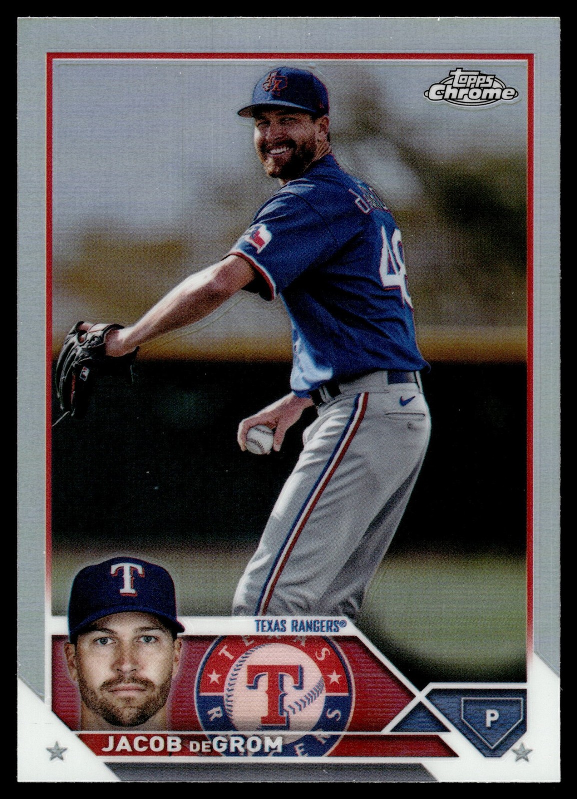 2023 Topps Chrome Update JACOB DEGROM IMAGE VARIATION RANGERS SP USC50