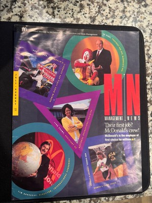 McDonald s Management Restaurant News Magazine 15 Pages 1993 Vtg Bill Clinton