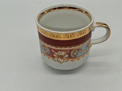 Vintage Czechoslavakia Gold Gilded Rucni Prace Tea Cup