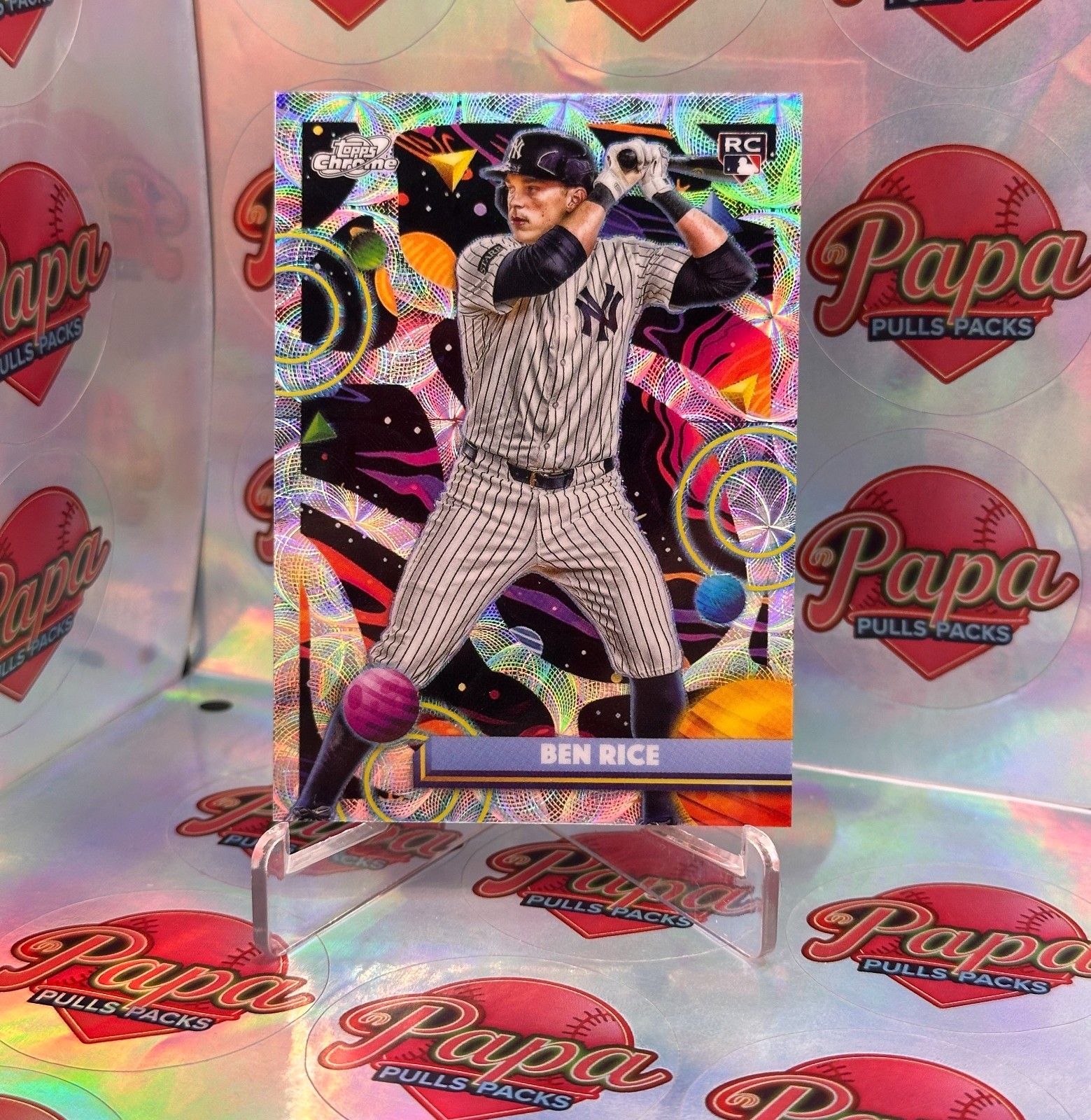 Ben Rice - 2025 Topps Cosmic Chrome (RC) - Nucleus Refractor #174 - Yankees