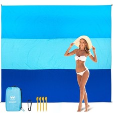Beach Blanket Sandproof Extra Large Beach Mat Adults Waterproof Qui... Fast Ship