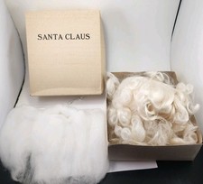 Vintage Original Box Santa Claus Christmas Costume Beard Wig Set White