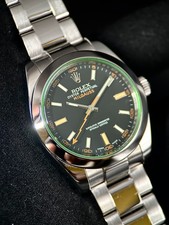 Rolex Milgauss 116400GV Black Dial Stainless Steel Green Crystal 40mm Oyster 12