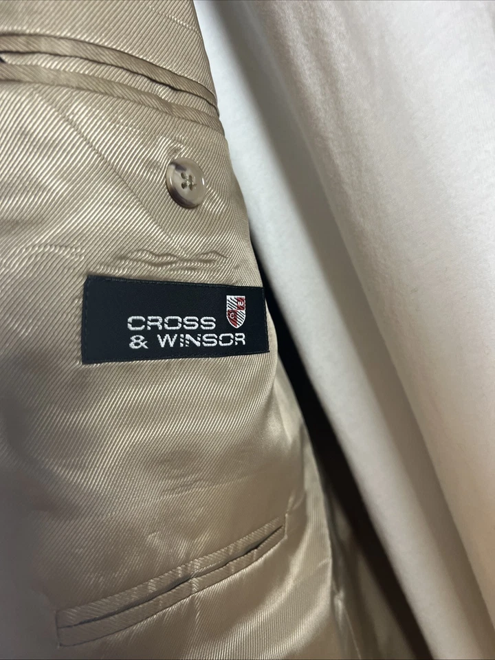 Cross Windsor 男式 54R 码围攻彩色聚羊毛混纺运动外套 WR2 — 第 2/4 张图片