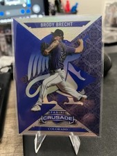 2025 Panini Crusade Blue Holo #62 Brody Brecht Colorado Rockies