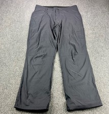 Orvis Pants Men 34x30 Black Classic Collection Nylon Fleece Lined Outdoor