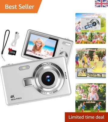Familienfreundliche Kompaktkamera - 1080P & 44MP für jedes Alter, inklusive Zubehör
