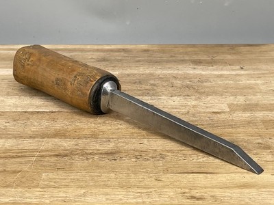 Vintage Schwerlast G & T ROWE 3/8'' Einsteckmeißel Schwein Aufkleber Holzbearbeitungswerkzeug