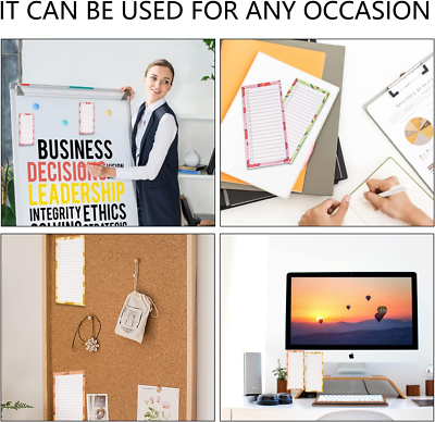 Magnetic Memo Pads Magnetic Notepads For Refrigerator - 4 Pack Floral To-Do List Pads For Grocery Lists & Reminders Organization Magnetic Pads