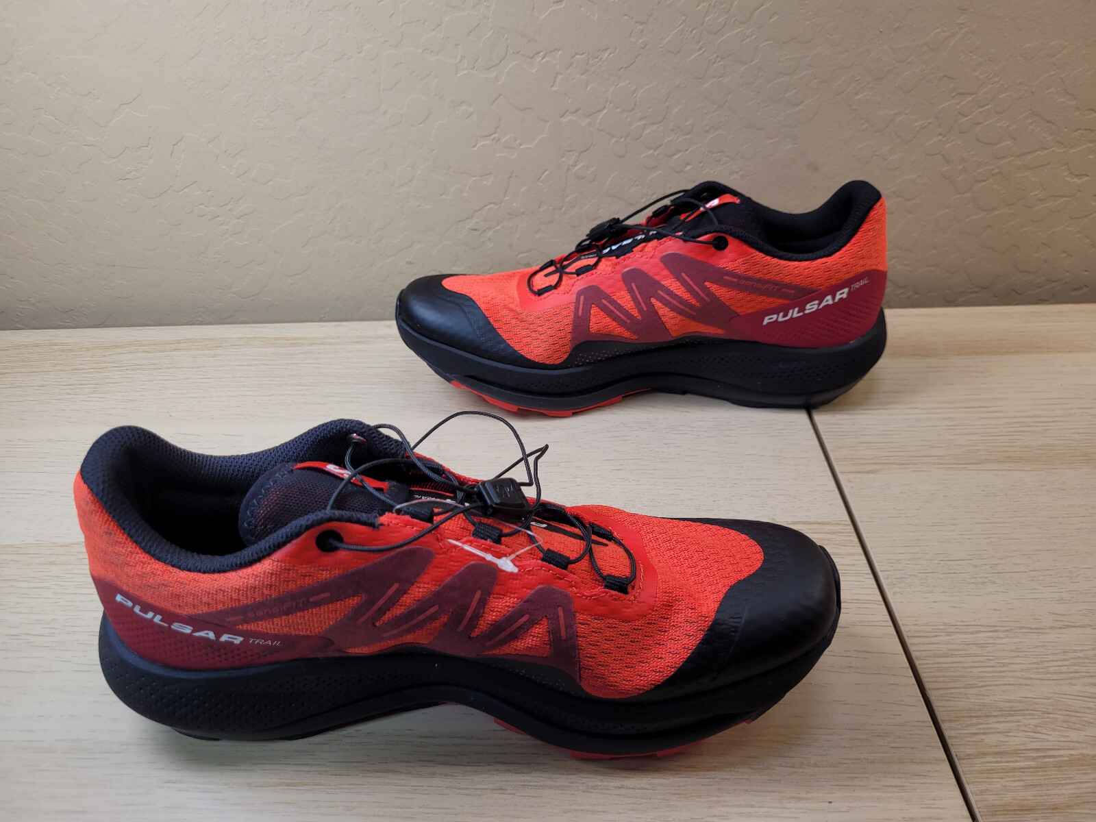 Scarpe Salomon Uomo Pulsar Trail Running Escursionismo Rosso Nero Taglia 7 5 416029