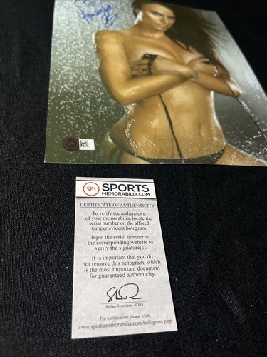 Amanda Beard Signed 8x10 Photo Playboy Autograph Picture Olympics COA - Picture 4 of 4