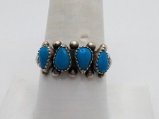 Wheeler Manufacturing Sterling Silver 925 Turquoise Ring Size 9.75