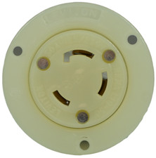 LEVITON 2666 Twist Lock Flanged 30A 250V Receptacle Welding Motor Compressor