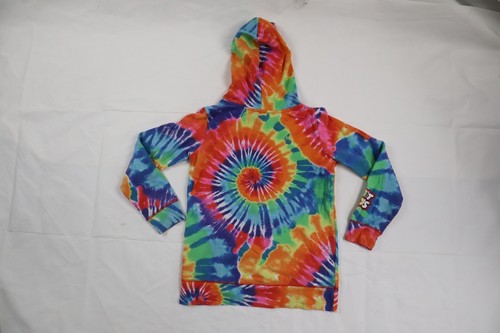Justice Girls Youth Large (L) Tie Dye Fruit Loops Long Sleeve Hoodie Sweatshirt - Picture 9 of 11