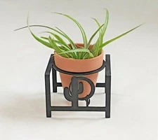 Votive Jar Holder / Small Planter - Clay Pot and Flameless Tea Candle Included