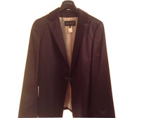 Krizia Women's Elegant Blazer Black Metallic Color Buckle Size M Made In Italy