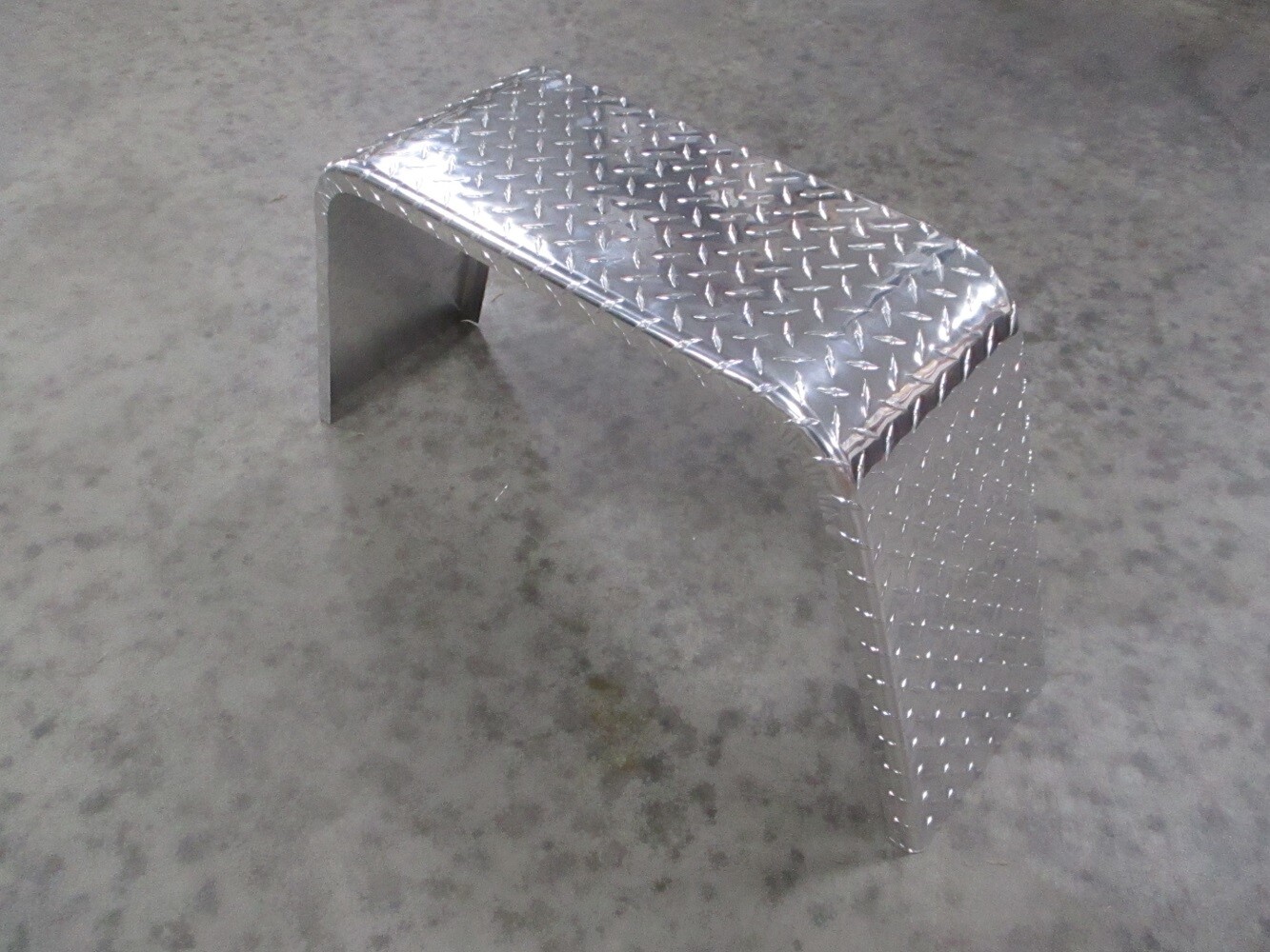 Single (1) Square Aluminum Tread Plate Cargo Trailer Fender 34"L 17.25