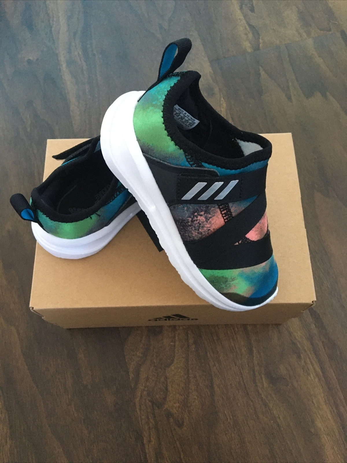 adidas Fortarun X I Kids Running Shoes 2020 Core Black Cloud White Size 5K New