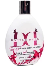 Double Dark Spicy Black Chocolate 400X Hot Tingle Bronzer Tanning Lotion 13.5 oz