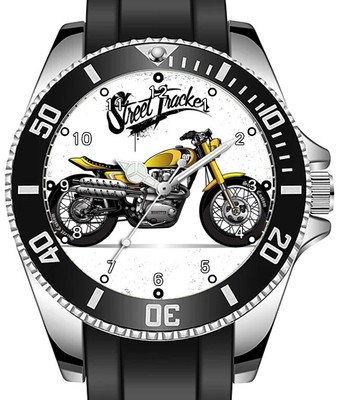 Biker Art Street Tracker Racer Motorrad Bike sportlich einzigartig stilvoll Armbanduhr