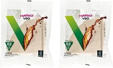 Filtros de Papel para Café Hario V60, Tamaño 02, Naturales, Paquete de 200 Unida