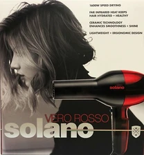 Solano Vero Rosso Infrared Ceramic Professional Lightweight Hair Dryer Red/Black
