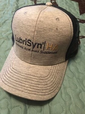 New Grey Blue Ball Cap Adjustable Lubrisyn/HA Logo