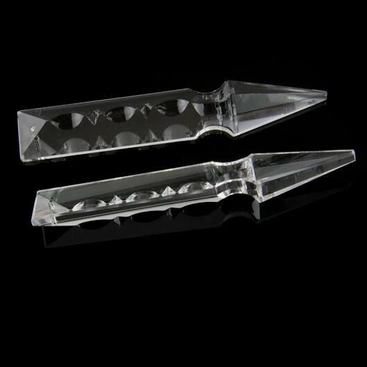 Lámpara colgante con cabeza de cohete de cristal de 76 mm 20 piezas prismas atrapadores de sol Foto 2 de 4