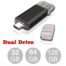 32GB 64GB 128GB OTG Flash Drive USB-C USB 3.0 U Disk for Samsung S8 S9 A3 Note7