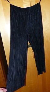 Primark Size 12 Black Wide Leg Cropped Plisse Trousers | eBay