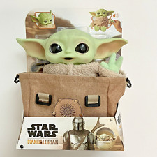Star Wars The Mandalorian Grogu Baby Yoga 10 Inch Plush, Sounds  Satchel NIB