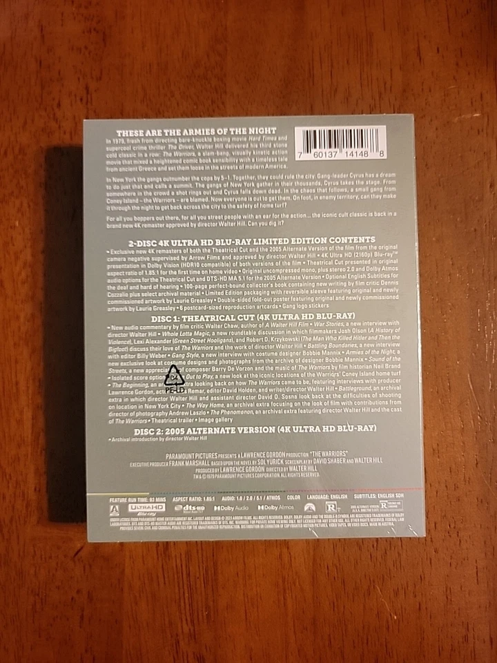 The Warriors - 4K UHD Blu-ray Limited Edition Arrow Video VERY MINOR FLAWS READ! - Image 3 of 3